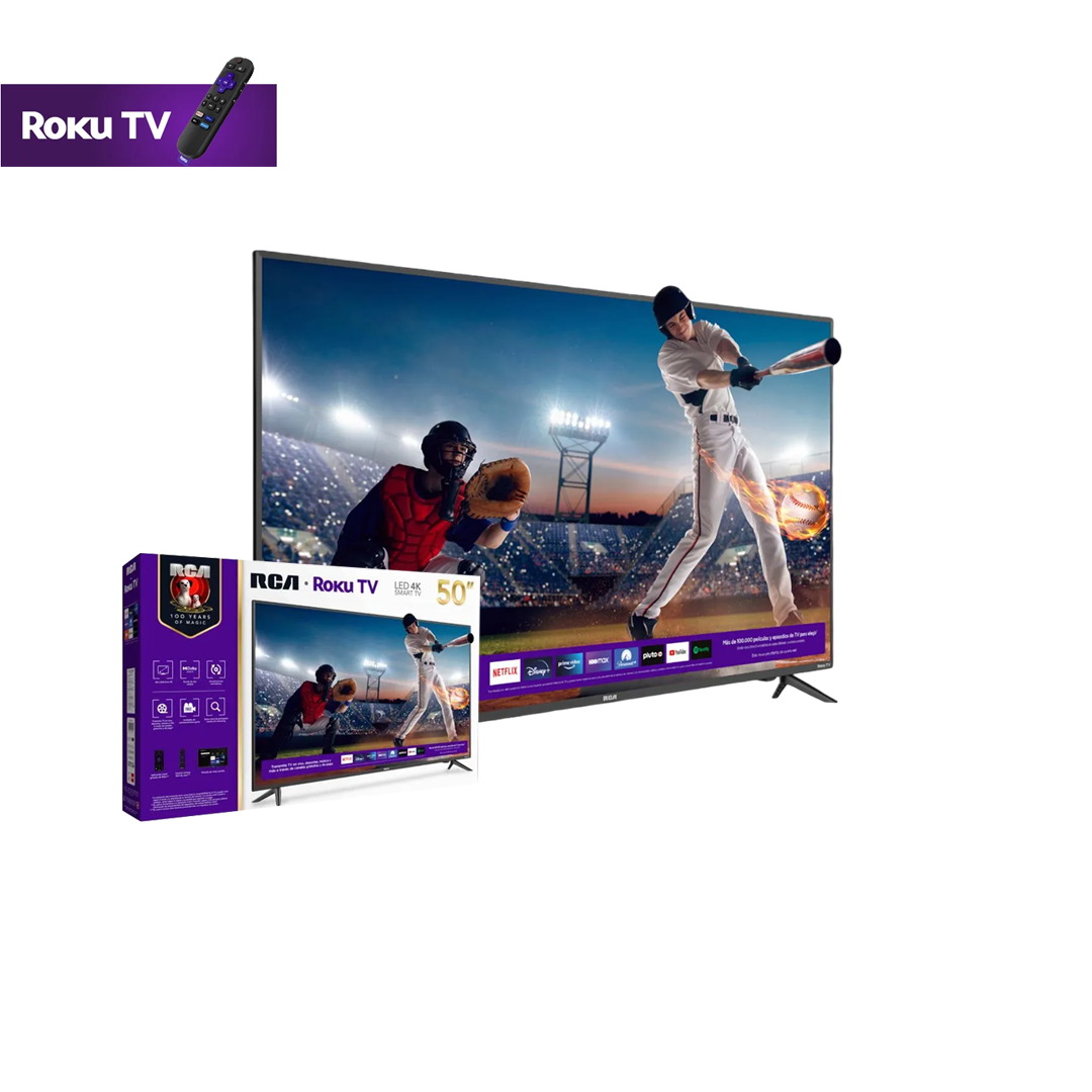 PANTALLA RCA DE 50" CON SISTEMA ROKU LED 4K SMART TV