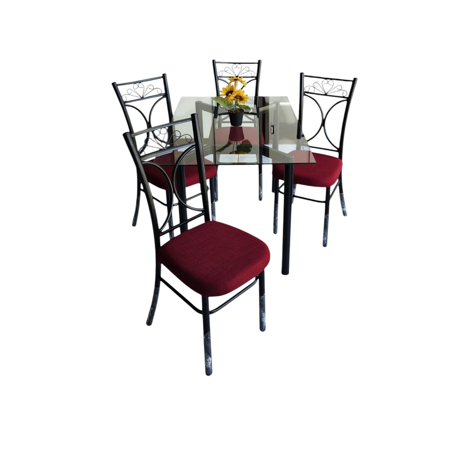 COMEDOR MONARCA DE VIDRIO DE 4 PERSONAS