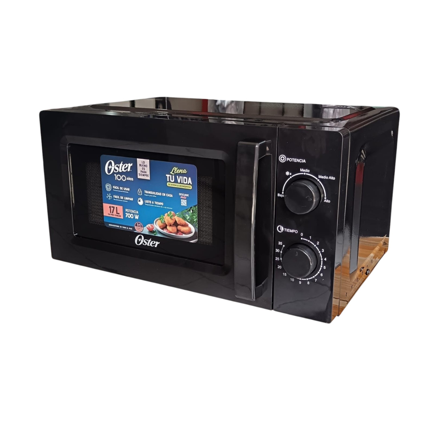 MICROONDA OSTER COLOR NEGRO DE 17L DE PERILLA MODELO OGW17102