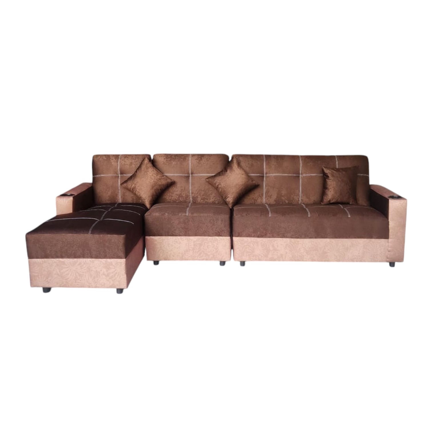 SOFA CAMA  3 PIEZAS CON PORTAVASO
