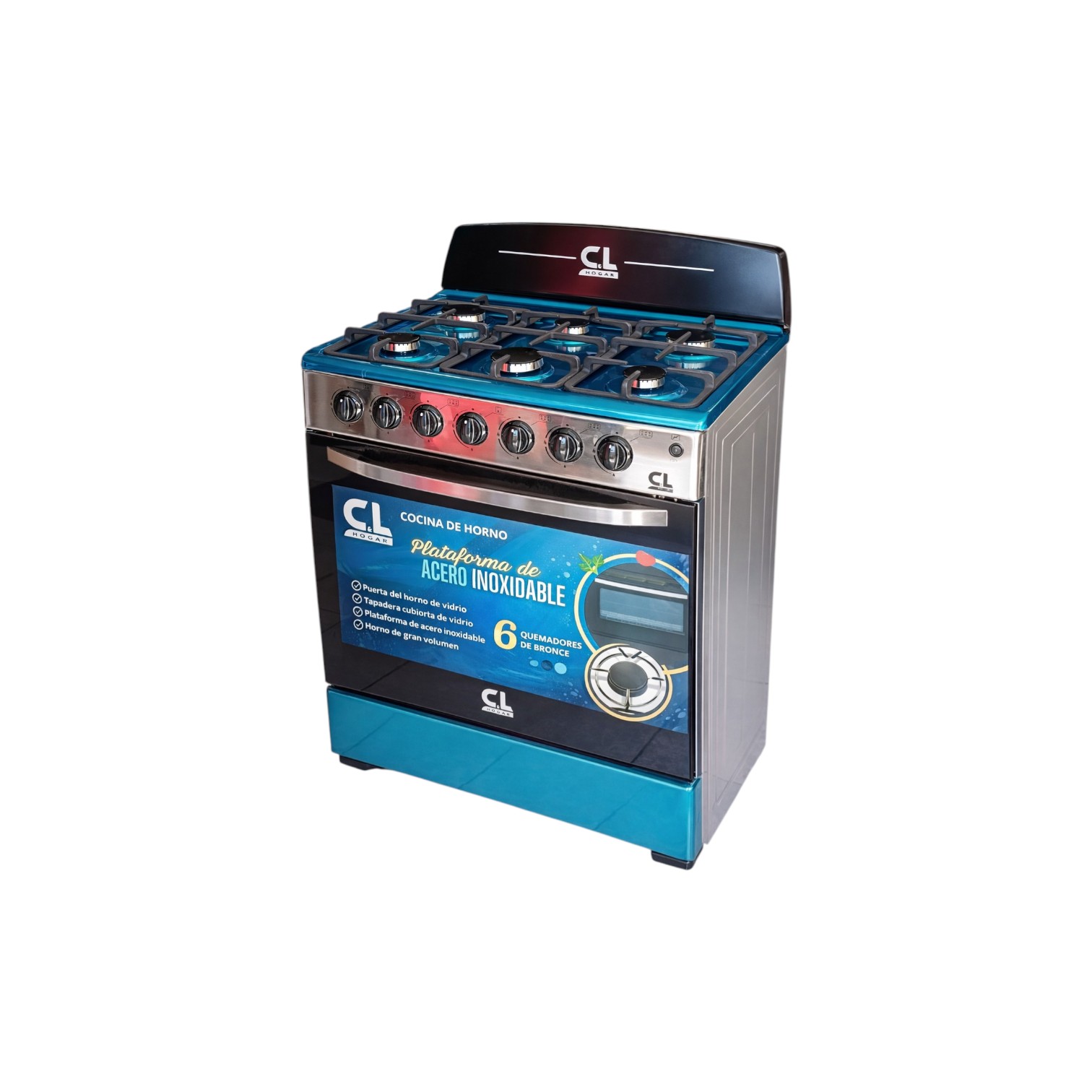 COCINA CYL MODELO CL-M800N RESPALDO  6 QUEMADORES