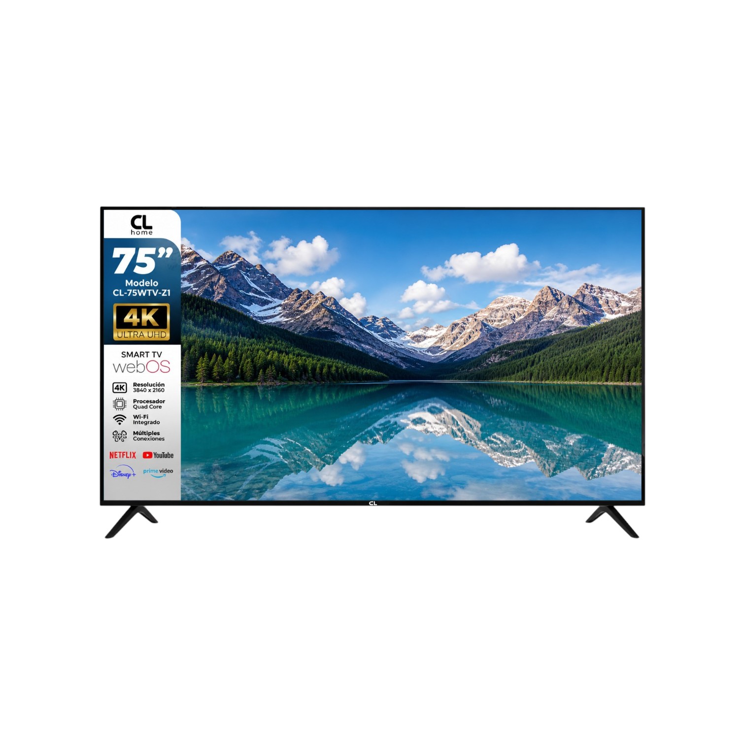 PANTALLA CYL MODELO CL-75F DE 75"  SISTEMA OPERATIVO 4K ULTRA UHD  SMART TV