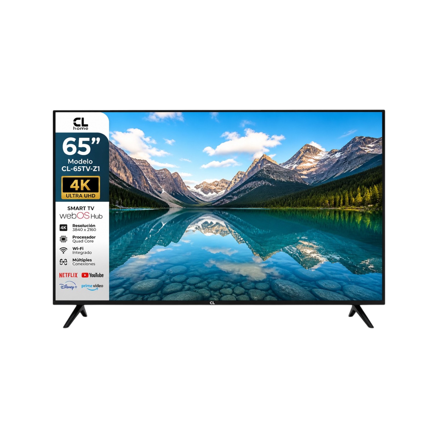 PANTALLA CYL MODELO CL-65F1 DE 65"  SISTEMA OPERATIVO 4K ULTRA UHD  SMART TV
