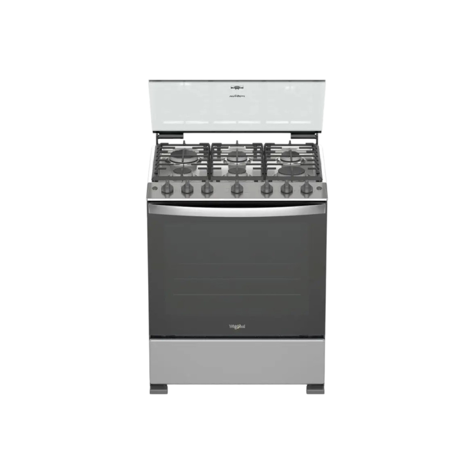 ESTUFA WHRILPOOL MODELO LWFR5200D 6Q CON COMAL PARRILLA HIERRO FUNDIDO CHISPERO Y LUZ