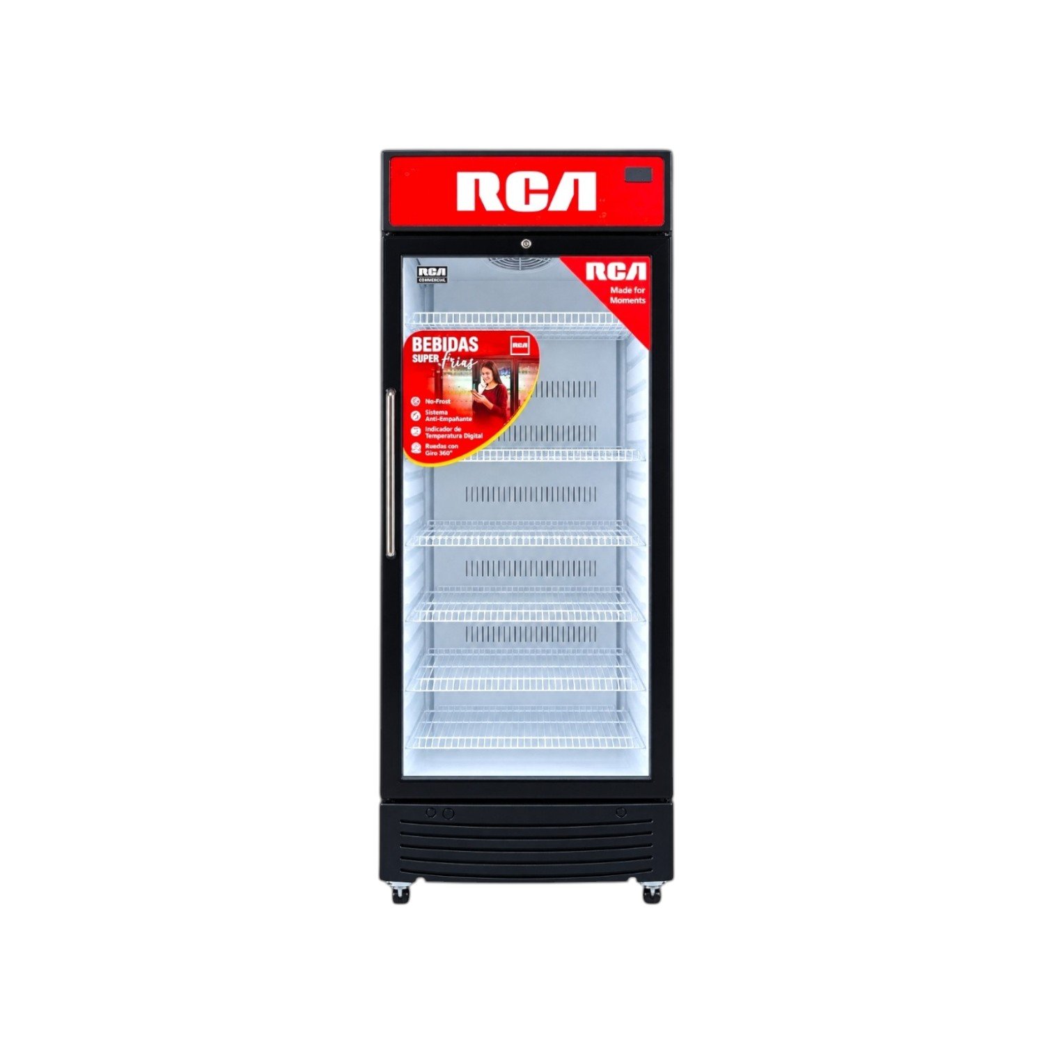 VITRINA RCA DE 14 PIES CUBICOS COLOR NEGRA 347 LITROS