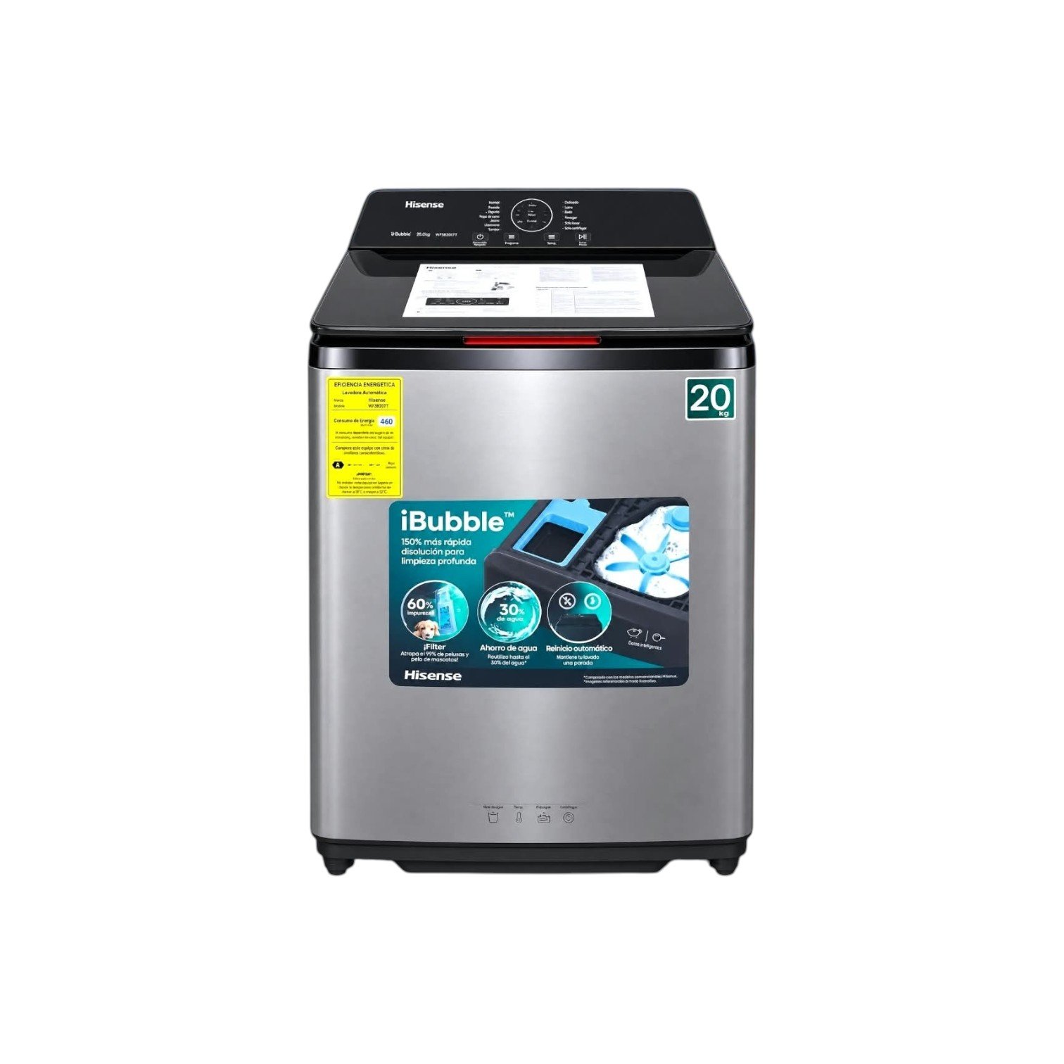 LAVADORA HISENSE DE 20 KG