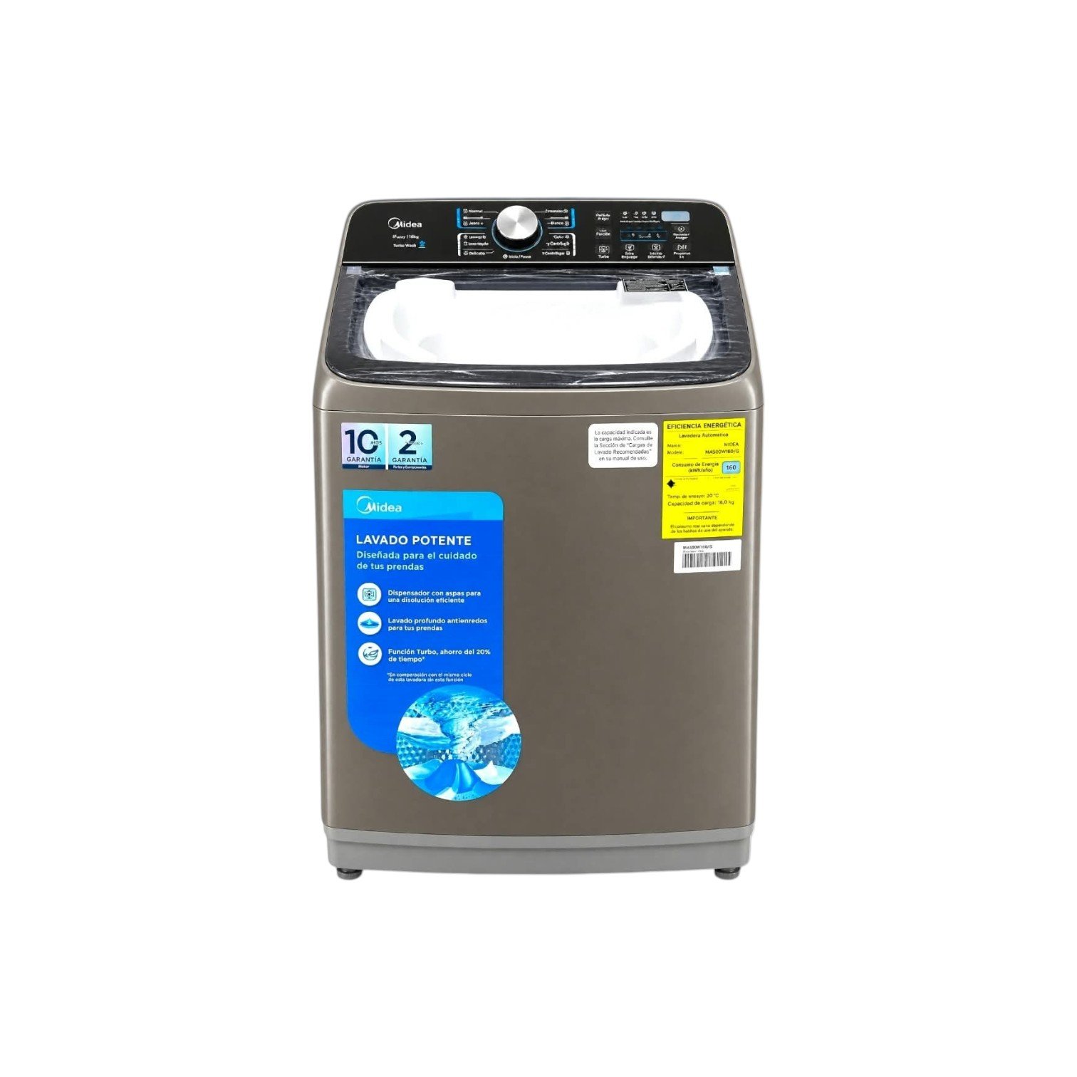 LAVADORA MIDEA DE 16 KG AUTOMATICA